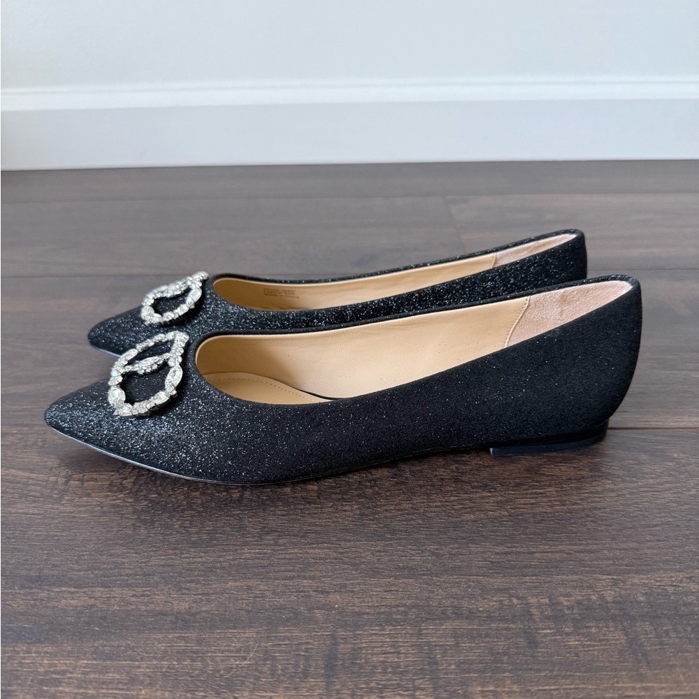 Dee Ocleppo Embellished Glitter Pointed Flats - Picture 10 of 14